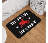 Este No Es Mi Primer Rodeo Felpudos Plegable Felpudos Entrada Suave Alfombra Baño para Jardín Puerta Oficina 40X60Cm
