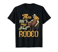 Este no es mi Primer Toro de Rodeo Camiseta gráfica económica, Hombre, Negro, M
