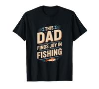 Este Padre Encuentra alegría en la Pesca Retro del Día del Padre Camiseta