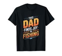 Este Padre Encuentra alegría en la Pesca Retro del Día del Padre Camiseta