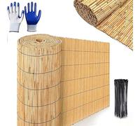 Este Panel Decorativo de bambú Resistente a la Intemperie para Jardines, Patios y terrazas Exteriores, Cortavientos y Transpirable (90 cm de Alto x 400 cm de Largo / 3,0 x 100 cm)
