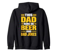 Este papá Corre con Cerveza y Chistes Malos Graciosos Sudadera con Capucha