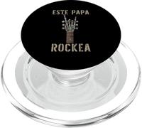 Este Papa Rockea Mano de Esqueleto Music Rock Guitar PopSockets PopGrip para MagSafe