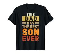 Este papá tiene el mejor hijo de todos los tiempos Día del Padre Retro Papa Daddy Camiseta