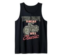 Este papi no es viejo, es un padre clásico y divertido en moto. Camiseta sin Mangas