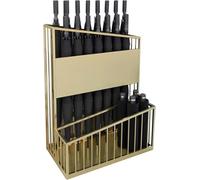 Este Paragüero Comercial Chapado En Oro Tiene Gran Capacidad Y Es Ideal Para Hoteles, Oficinas, Bancos Y Escuelas,Entrada, Tiene Capacidad Para 20 O 35 Paraguas, Portabastones Gold,30x23x50cm