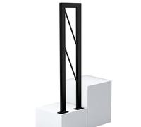 Este pasamanos Interior en Forma de U, barandilla de Hierro Forjado para escalones, Soporte Blanco para Porche y jardín, 20x90cm: una solución de Seguridad Duradera para escaleras de ático y