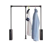 Este Perchero abatible para Uso doméstico Cuenta con un Sistema de Rebote Suave. Tiene una Capacidad de Carga de 20 kg y es Apto para Colgar Ropa de Entre 510 y 660 mm.