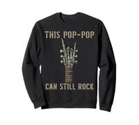 Este Pop Pop todavía Puede rockear en el cumpleaños de una Guitarra Skeleton Hand Sudadera