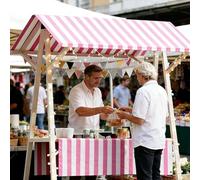 Este Puesto de Mercado Plegable con toldo, Carrito portátil para vendedores de Comida al Aire Libre, Expositor para mercados de Agricultores, Comida callejera, ferias y Eventos (Verde, 1,59