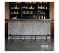 Este reposapiés de Barra de Longitud Personalizada, reposapiés Redondo Industrial Cortado a Medida para Isla de Cocina, Pub o Bar doméstico, reposapiés Universal cómodo con Tornillos (130 cm