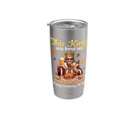 Este rey nació el 11 de agosto Feliz cumpleaños para mí bebida Vaso térmico de acero inoxidable de doble pared