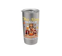Este rey nació el 9 de agosto Feliz cumpleaños para mí bebida Vaso térmico de acero inoxidable de doble pared