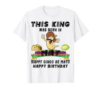 Este Rey Nació En Mayo Cool Tequila Papá Hombre Tío Abuelo Camiseta