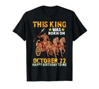 Este Rey Nació En Octubre 22 Feliz Cumpleaños para Mí Tú Camiseta