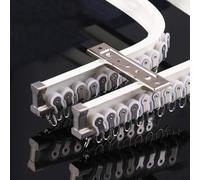 Este riel Flexible de Aluminio para Cortinas es de fácil instalación y se Adapta a Todo Tipo de Ventanas. Tiene una Longitud Ajustable de 2,8 m/9,2 pies, Ideal para Cortinas y visillos (Colo