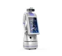 Este robot de recepción inteligente ofrece soporte multilingüe, navegación de alta precisión y conectividad de doble red, por lo que es adecuado para hoteles de alta gama y salas de conferencias de