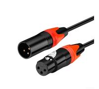 Este robusto cable conector XLR garantiza una conexión estable entre tu equipo de audio favorito en eventos (30 cm rojo)