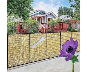 Este Rollo de Valla de bambú Detive Proporciona privacidad en el jardín, es una Valla Exterior de 1,5 x 2 m, un Conjunto de Paneles de privacidad ecológicos y una Elegante decoración para ex