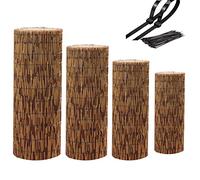 Este Rollo de Valla de bambú Natural para Exteriores, Ideal para Patios, Balcones y decoración del hogar, Mide 1,1 m x 3 m y Ofrece un Panel de protección de privacidad.