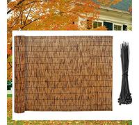 Este Rollo de Valla Natural de bambú de 2,6 pies a 4,6 pies de Altura es Ideal para Jardines, Patios, Balcones y como Cerca para Plantas Alrededor de Piscinas. Medidas: 130 x 1000 cm (51 x 3