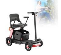 Este Scooter Eléctrico De Cuatro Ruedas, Plegable, Compacto Y Portátil, Es Adecuado para Uso Doméstico Y De Viaje, Y Puede Ser Utilizado por Adultos. Red,10A