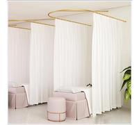 Este Separador de ambientes para salón de Belleza, con Forma de U, Incluye una Barra de Soporte de Hierro y Cortinas translúcidas. Las Barras divisorias Son Ideales para Separar Espacios INT