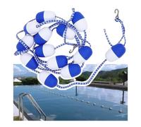 Este Separador de carriles de natación de 16 pies con Ganchos de Acero Inoxidable y Boyas flotantes Bicolor Viene preensamblado para Las Zonas Menos Profundas de la Piscina, es Duradero y fá