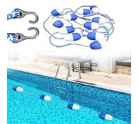 Este Separador de Seguridad para Piscinas, Que Cuenta con líneas de Carril de 23 Metros con Boyas, flotadores a Rayas Azules y Blancas y Dos Anillos preinstalados, es Ideal para Dividir la p