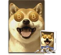 Este Shiba ama Bitcoin Rompecabezas de 1000 Piezas para Adolescentes Juego Educativo para el Desarrollo de Habilidades Momentos Especiales tamaño 38x26cm