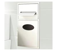 Este Soporte para Papel higiénico y Papelera empotrable de Acero Inoxidable para baño, Cocina, Sala de Estar u Hotel, Color Negro, 20x63x13cm, es una solución de Almacenamiento Que Ahorra es