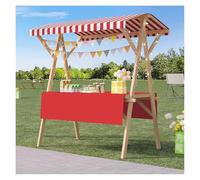 Este Soporte portátil de Madera para Puestos de Mercado, Carrito Plegable para vendedores ambulantes, Carrito de Comida y Puesto de Venta para mercados de Agricultores y Eventos.