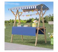 Este Soporte portátil de Madera para Puestos de Mercado, un Carrito de Comida Plegable para vendedores ambulantes, es Ideal para Puestos callejeros, mercados de Agricultores, ferias de Artes