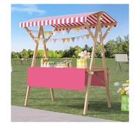 Este Soporte portátil Plegable de Madera para Puestos de Mercado es un Carrito de Comida para Exteriores Ideal para vendedores, mercados agrícolas, ferias de artesanía y Eventos. Es Ligero y