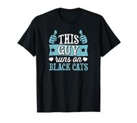 Este Tipo Corre sobre Gatos Negros Camiseta