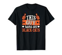 Este Tipo Corre sobre Gatos Negros Camiseta