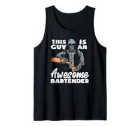 Este Tipo es un Impresionante Estilo de Esqueleto de Camarero Camiseta sin Mangas