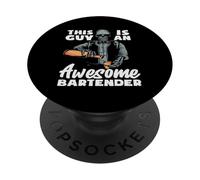 Este Tipo es un Impresionante Estilo de Esqueleto de Camarero PopSockets PopGrip Adhesivo