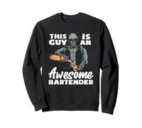 Este Tipo es un Impresionante Estilo de Esqueleto de Camarero Sudadera