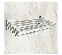 Este toallero de Pared, tendedero de Pared Extensible, tendedero Plegable Tipo acordeón, tendedero Que Ahorra Espacio para Interiores y Exteriores (60 cm).