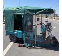 Este toldo Plegable para Triciclo eléctrico, Funda para Triciclo de Adulto, está Equipado con Tiras de Advertencia de Seguridad, es Resistente a la Lluvia, al Sol y al Viento, y Cuenta con u