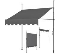 Este toldo retráctil Manual Mejora la Comodidad al Aire Libre, es fácil de operar, Tiene una Cubierta de poliéster Resistente a la Intemperie de 2x1,2 m para Patio o jardín (Verde, 350x120c)