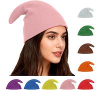 Este versátil gorro de elfo, colorido gorro puntiagudo o gorro navideño es adecuado for carnaval, Halloween, Navidad, cumpleaños, fiestas, disfraces grupales, cosplay y otras ocasiones.(Rosa)