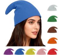 Este versátil gorro de elfo, colorido gorro puntiagudo o gorro navideño es adecuado for carnaval, Halloween, Navidad, cumpleaños, fiestas, disfraces grupales, cosplay y otras ocasiones.(Blau)