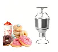 Este vertidor Manual de Acero Inoxidable para Donuts Tiene una Capacidad de 3 litros y Grosor Ajustable, lo Que Permite elaborar Donuts 50 y 90 milímetros. Es Ideal para c