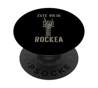 Este Viejo Rockea Mano de Esqueleto Music Rock Guitar PopSockets PopGrip Adhesivo