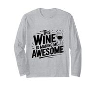 Este Vino me Hace increíble Amante del Vino Divertido Manga Larga