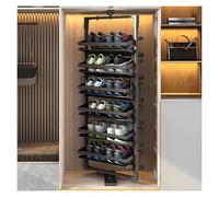 Este Zapatero Giratorio de 360° y 12 Niveles Cuenta con una Estructura Ajustable de aleación de Aluminio y un diseño extraíble Que Ahorra Espacio, lo Que lo Convierte en una opción Ideal par