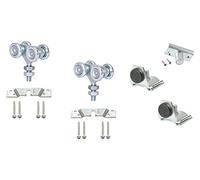 Estebro KC60 - Kit de herraje para puerta corredera (hasta 60 kg con rodamientos metálicos)
