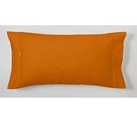 Estela Funda de Almohada, Color Liso, 50% algodón, 50% poliéster, 144 Densidad de Hilos, Varios tamaños y Colores Disponibles, 45 x 110 cm Ocre
